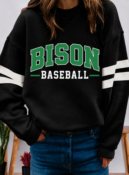 Varsity striped sweatshirt