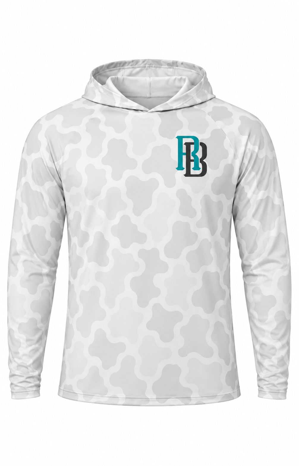 Camo teal hooded dri fit