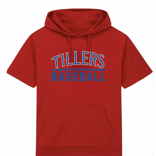 Fleece hooded short sleeve hoodie