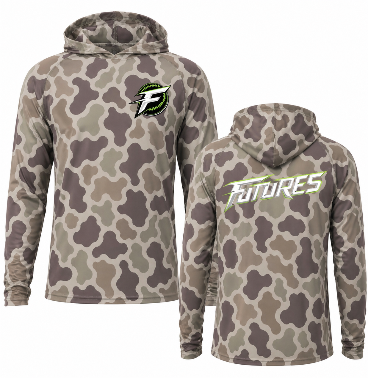 Camo long sleeve hooded dri fit