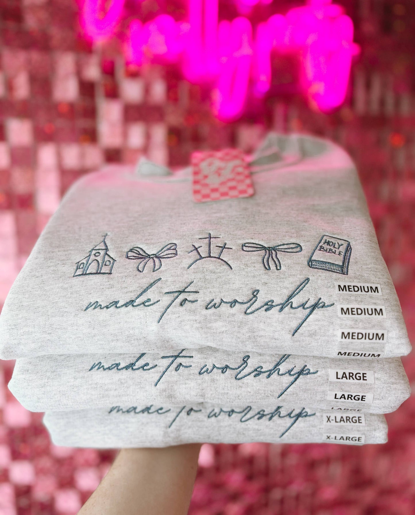 Made To Worship Embroidered Crewneck