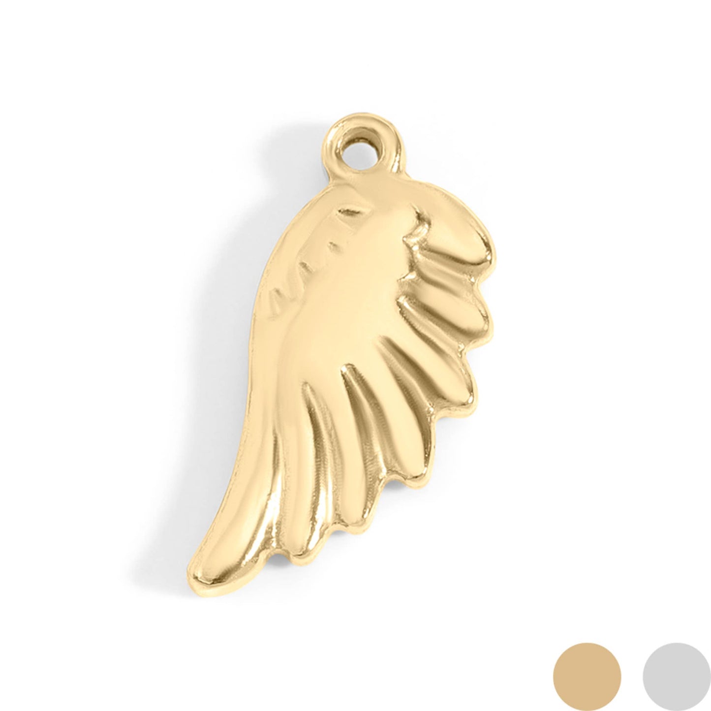 18K Gold PVD Stainless Steel Small Angel Wing Charm