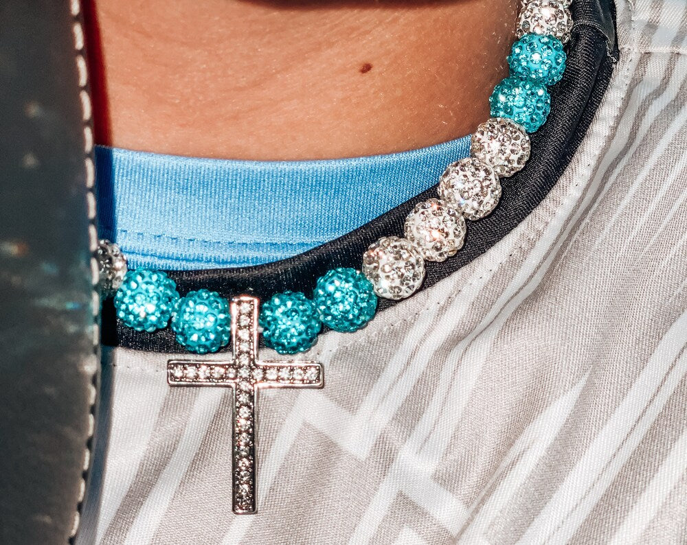 Chainz with Large Silver Cross