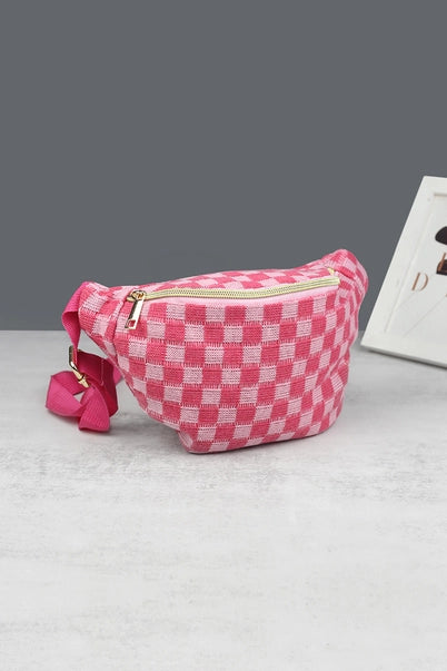 Checkered Crossbody Sling Belt Bag/ Fanny Pack